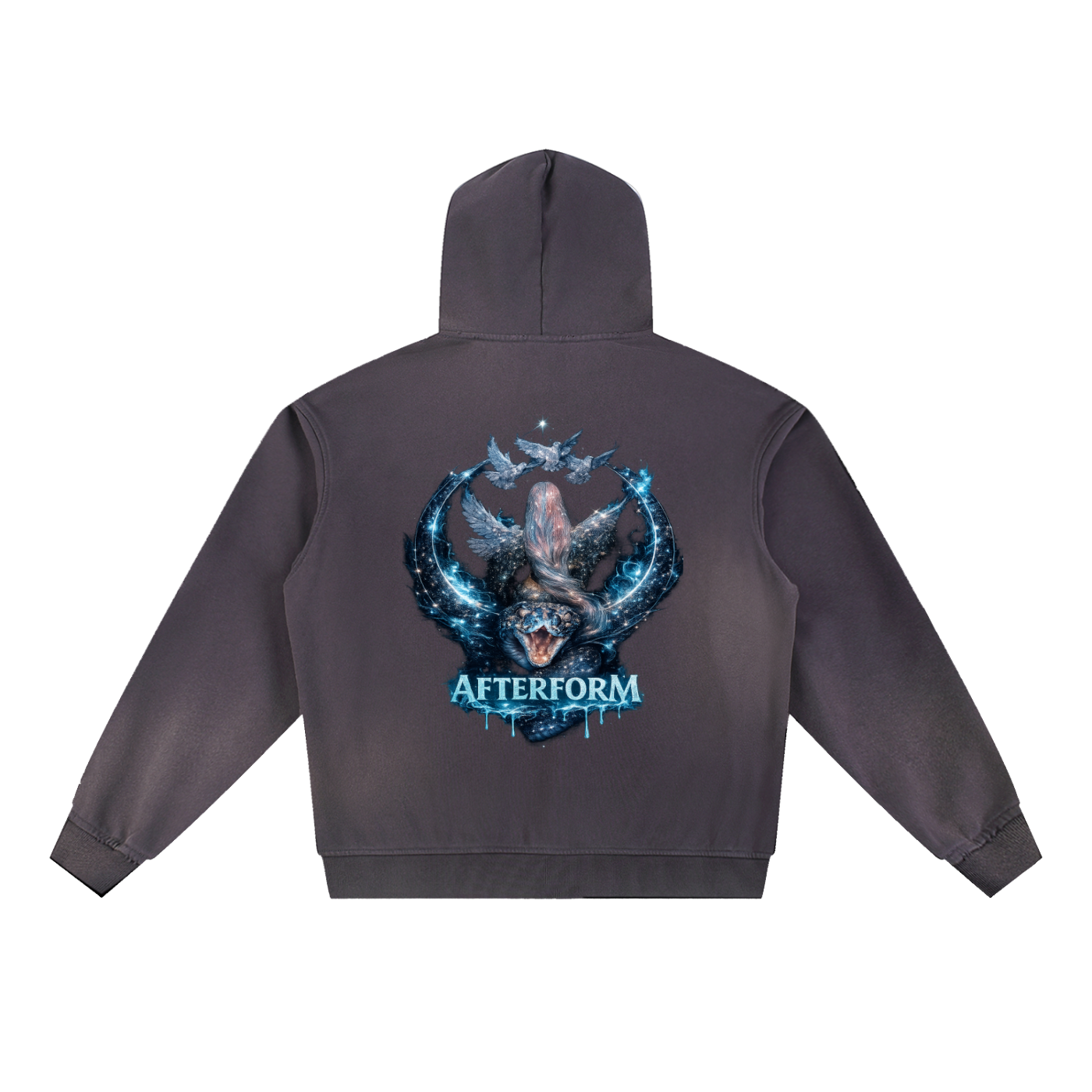 Sun Fade Frayed Fleece Hoodie