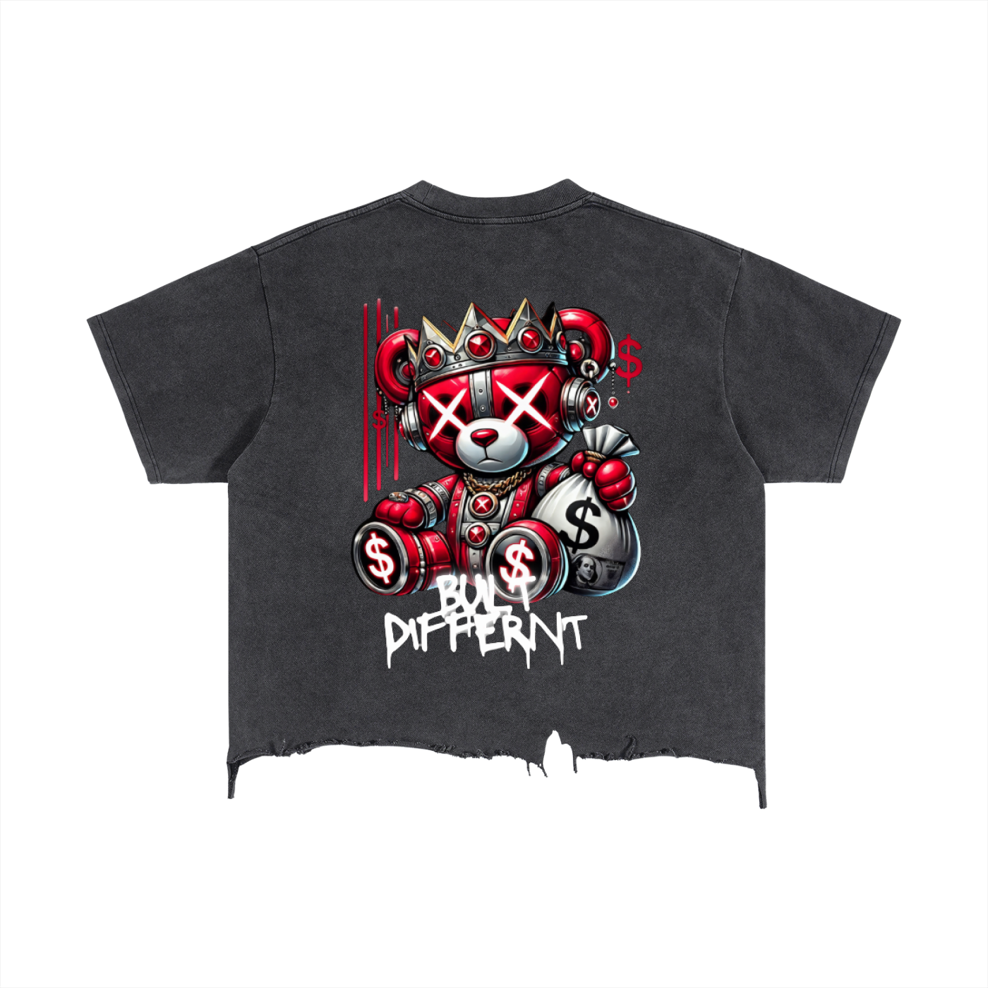 Vintage Wash Boxy Distressed Hem T-Shirt