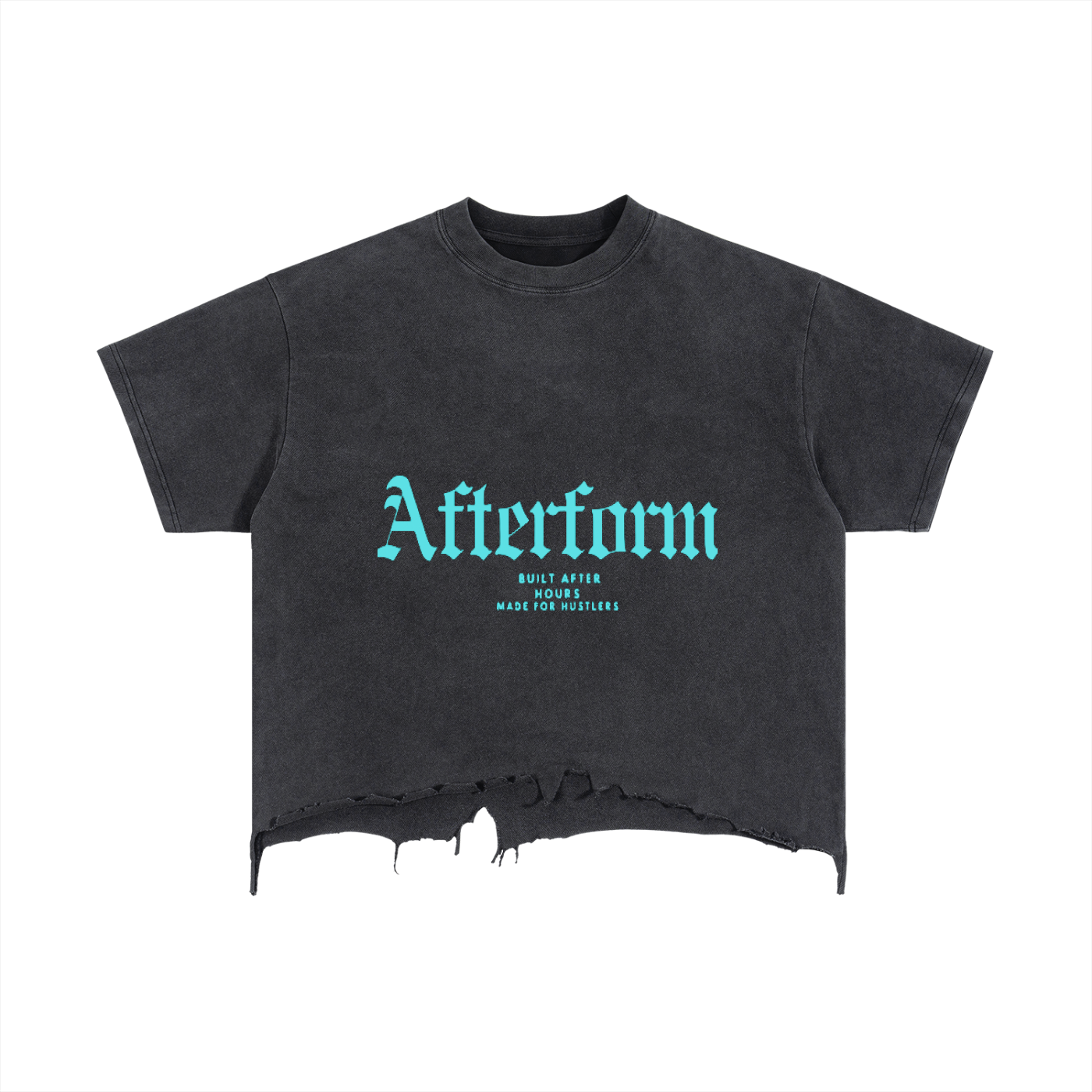 Vintage Wash Boxy Distressed Hem T-Shirt