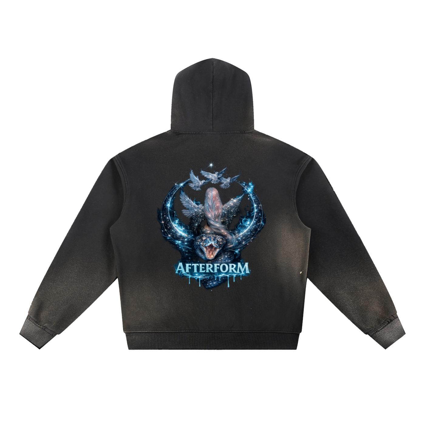 Sun Fade Frayed Fleece Hoodie