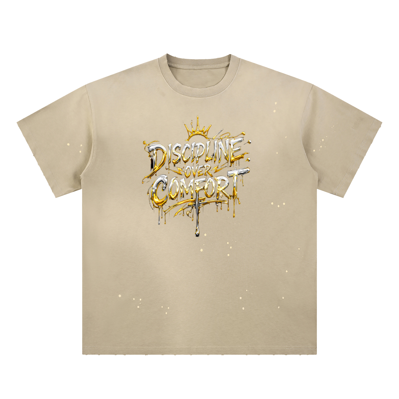 Hand-Frayed Sunfade Paint Splatter T-Shirt